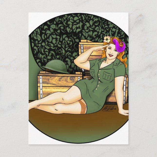 Army Pin-Up Postcard (Front)