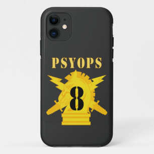 Army - PSYOPS w Branch Insignia - 8th Battalion iPhone 11 Case