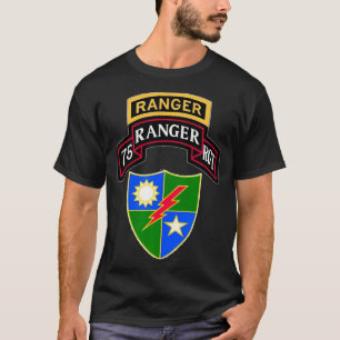 Army Ranger 75th Ranger Regiment Tab Scroll Crest T-Shirt