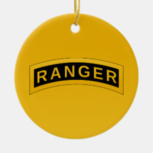 Army RANGER Military Symbol - back PERSONALIZED Ceramic Ornament