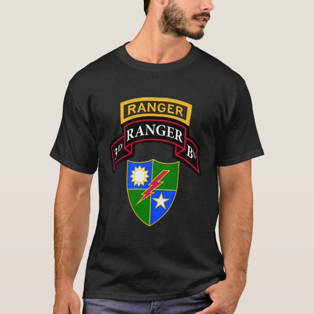 Army Ranger Shirt - 3Rd Ranger Shirt - Scroll Tab  (Front)