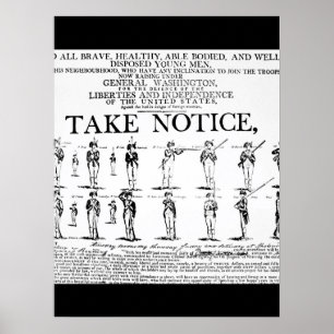 Army recruiting notice used during the period of t poster