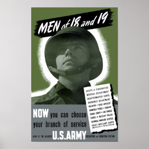 Army Recruiting Poster -- WWII