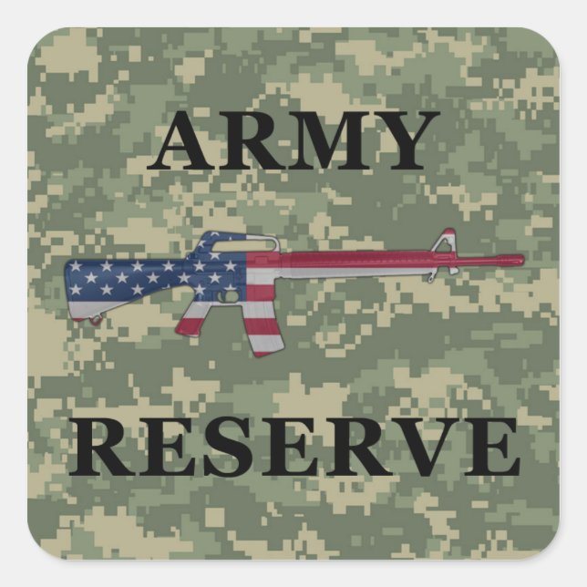 Army Reserve M16 Sticker Green (Front)