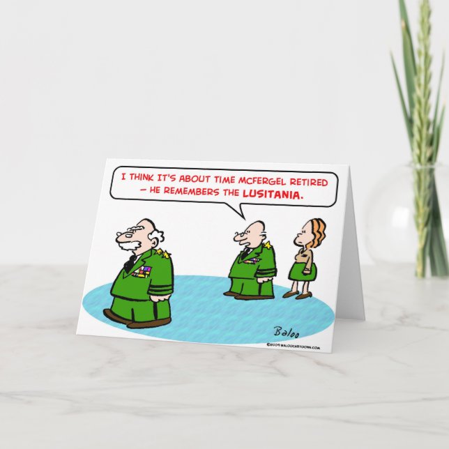 army retire remember lusitania card (Front)