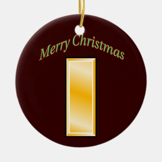 Army Second Lieutenant Christmas Ornament (Front)