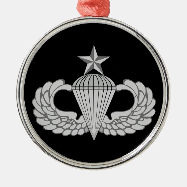 Army Senior Jump Wings Metal Ornament (Front)