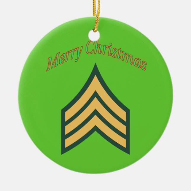 Army Sergeant Christmas Ornament (Front)
