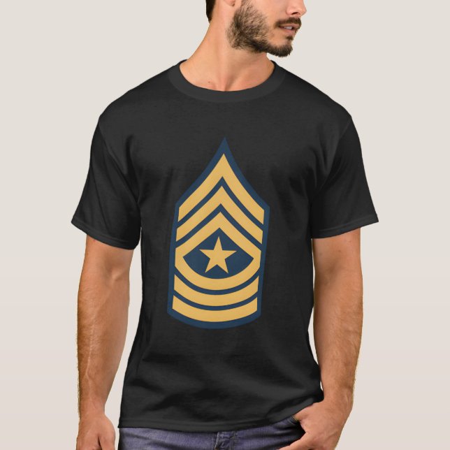 Army Sergeant Major E-9 Military Rank Sgm Veteran  T-Shirt (Front)