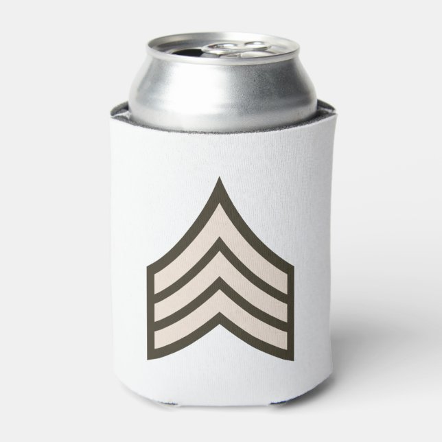 Army Sergeant rank Can Cooler (Can Front)