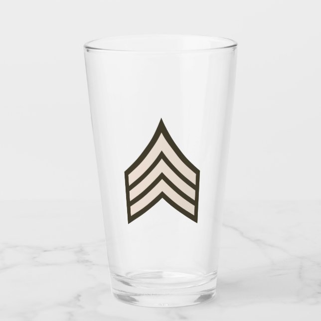Army Sergeant rank Glass (Front)