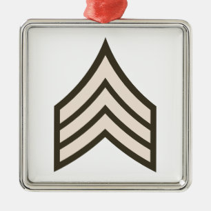 Army Sergeant rank Metal Ornament