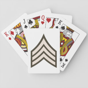 Army Sergeant rank Playing Cards