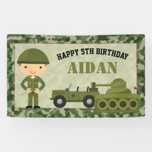 Army / Soldier Banner (Backdrop) Personalised