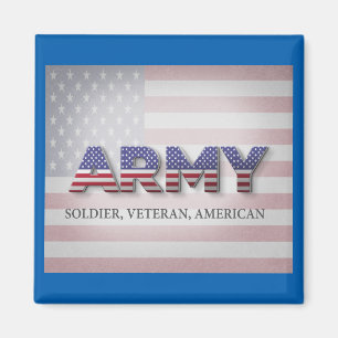 Army “Soldier, Veteran, American” Magnet