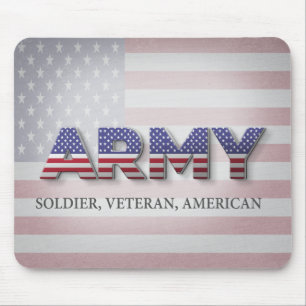 Army “Soldier, Veteran, American” Mouse Pad