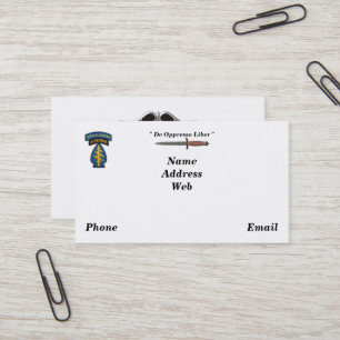 Army special forces green berets sf sfg sof vets business card