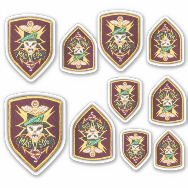 Army Special Forces MAC-V-SOG contour stickers. (Front)