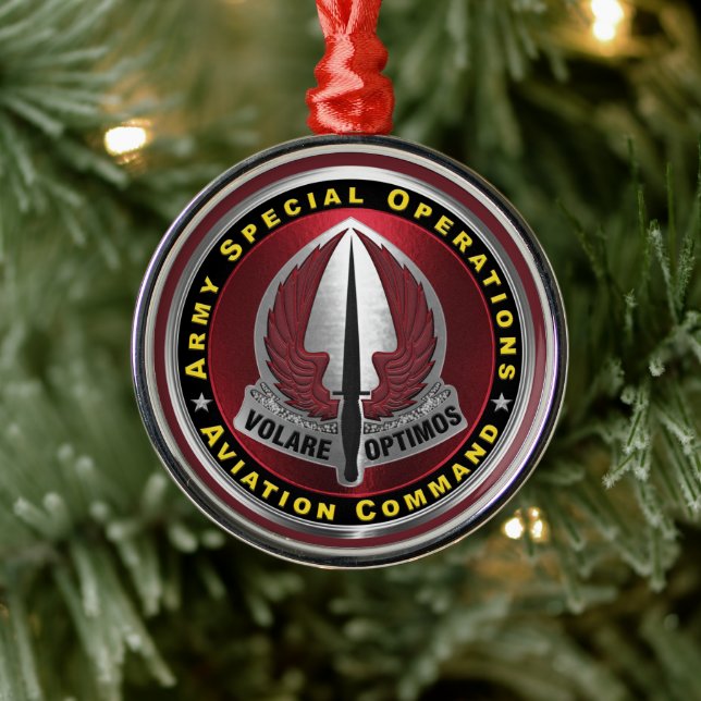 Army Special Operations Aviation Command Metal Ornament (Tree)