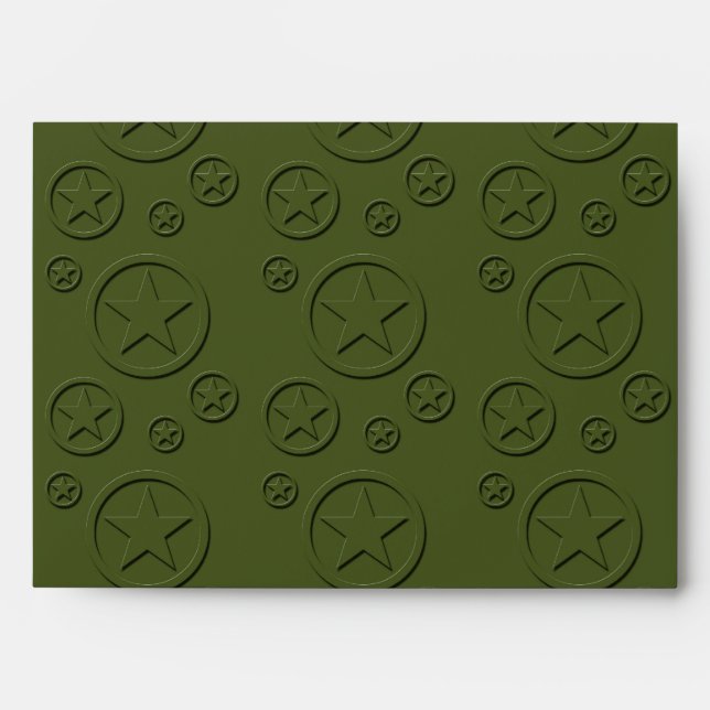 Army Star pattern Envelope (Front)