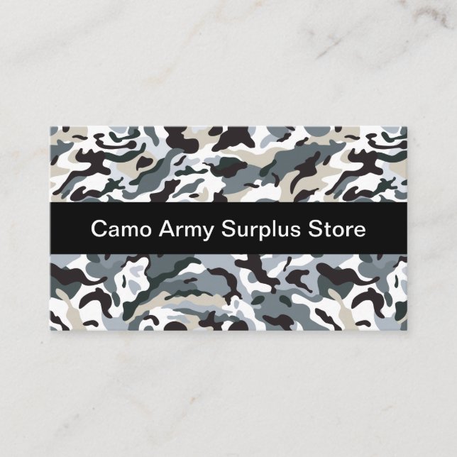 Army Surplus Store Business Card (Front)