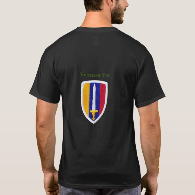 Army USARV Vietnam War Veterans Patch T-Shirt (Back)
