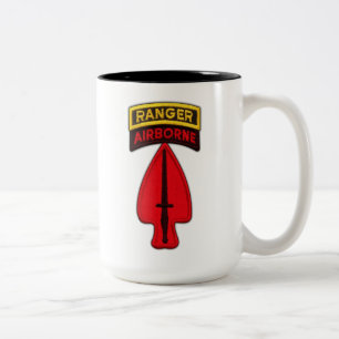 Army USASOC Special Ops SOC veterans Two-Tone Coffee Mug