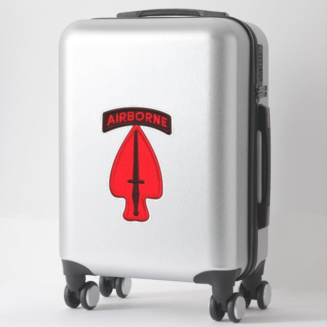 Army USASOC Special Ops Veterans Contour Sticker (Suitcase)