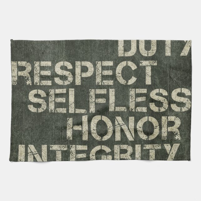 Army values towel (Horizontal)