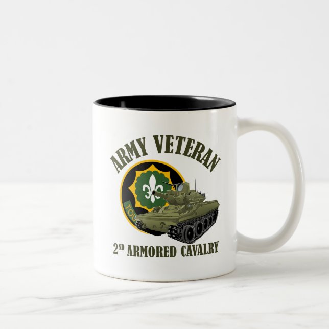 Army Veteran - 2nd ACR M551 Two-Tone Coffee Mug (Right)