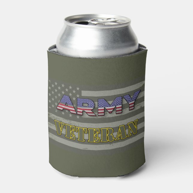 ARMY VETERAN CAN COOLER (Can Front)