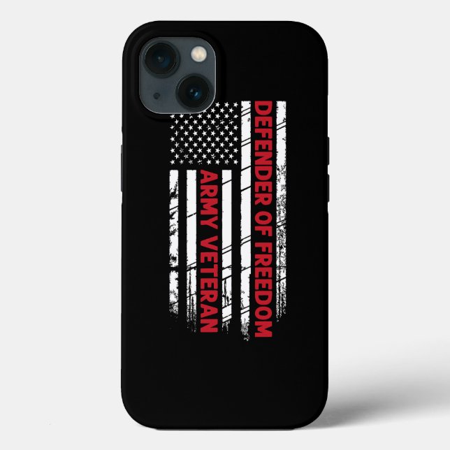 Army Veteran Defender Of Freedom 34 Case-Mate iPhone Case (Back)