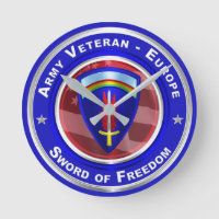 Army Veteran-Europe Keepsake Wall Clock