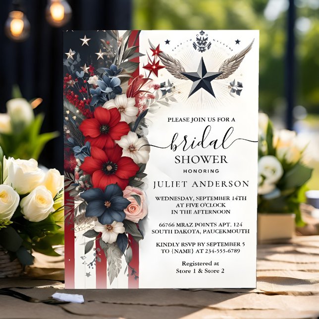 Army War Marine Tactical Military Bridal Shower Invitation (Creator Uploaded)