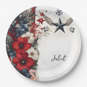 Army War Marine Tactical Military Bridal Shower Paper Plate