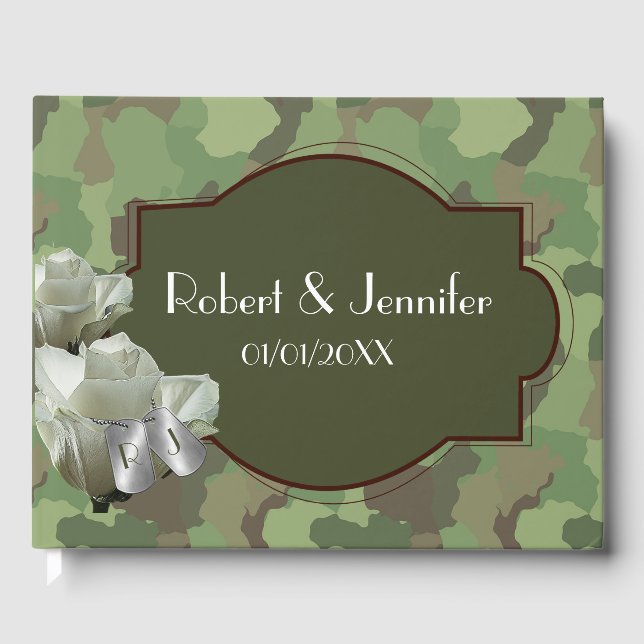 Army wedding themed Guestbook (Front)