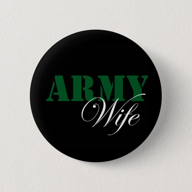 Army Wife 6 Cm Round Badge (Front)