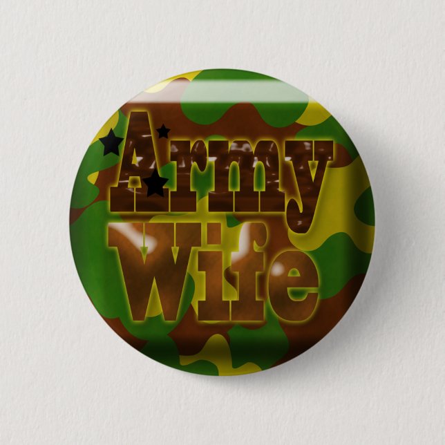 Army Wife Camouflage Button (Front)