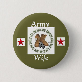 Army wife clip art, star, star, Army , Wife 6 Cm Round Badge