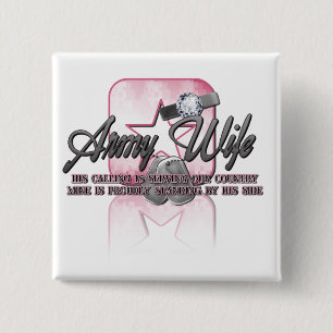 Army Wife my Calling 15 Cm Square Badge
