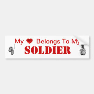Army Wife or Army Girlfriend Bumper Sticker