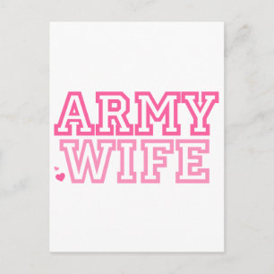Army Wife (pink) Postcard
