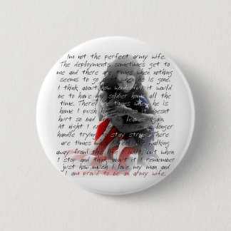 Army wife poem 6 cm round badge