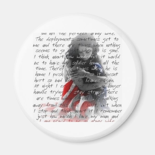 army wife poem magnet (Front)