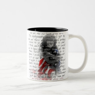 Army wife poem Two-Tone coffee mug