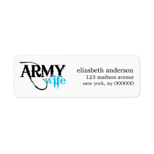 Army Wife Return Address Label