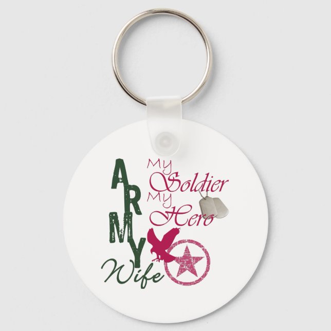 Army Wife - Soldier Key Ring (Front)