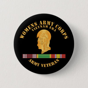 Army - Womens Army Corps Vietnam Era - w GCMDL-NDS 6 Cm Round Badge