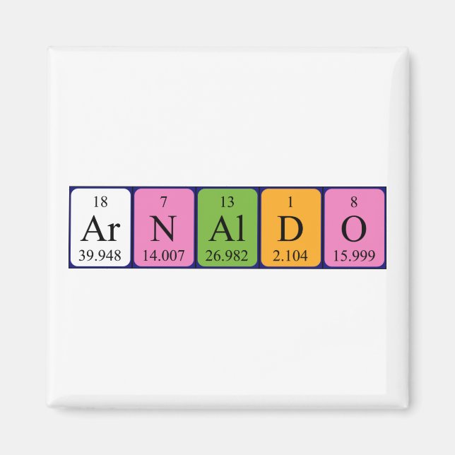 Arnaldo periodic table name magnet (Front)