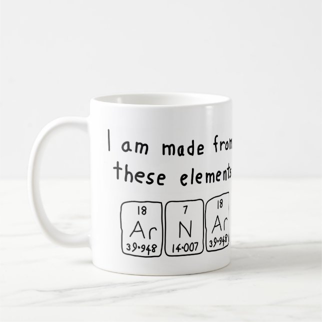 Arnar periodic table name mug (Left)